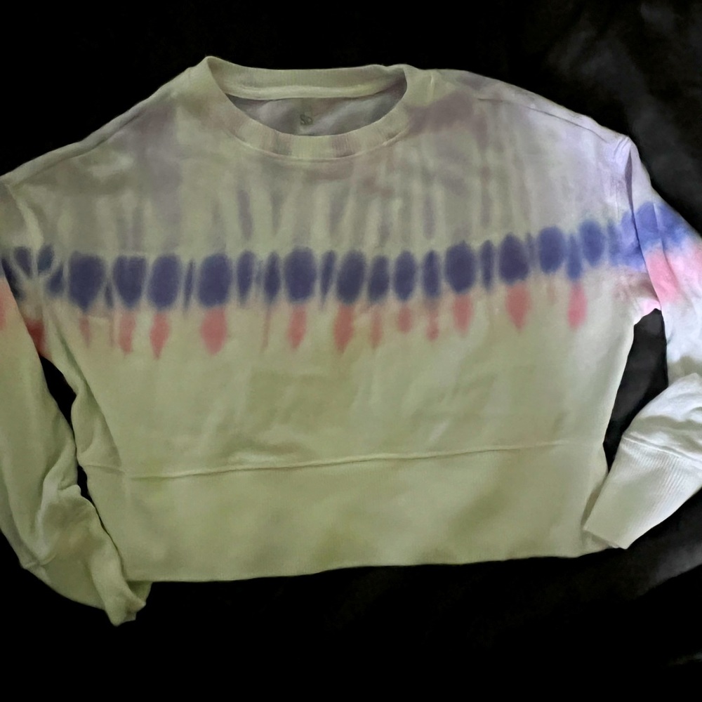 Never Worn-Girls SZ 10/12,Cropped,Soft, Wht, Pink, Lilac, Tie Dye, Long slvd Top